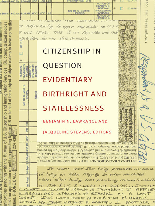 Title details for Citizenship in Question by Benjamin N. Lawrance - Available